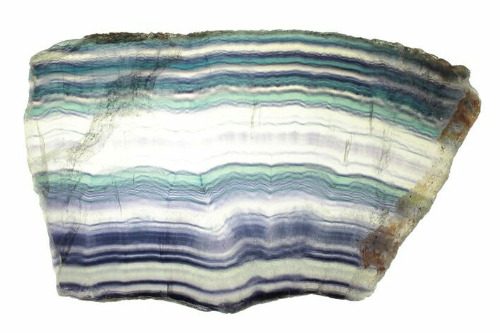 Colorful, Polished Rainbow Fluorite Slab #264642
